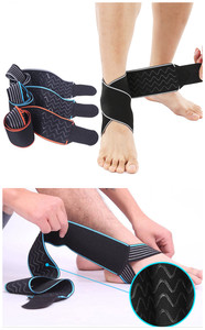 Cinta elástica de gancho y lazo antideslizante de silicona ondulada de 8cm personalizada para correa protectora de tobillo y rodilla deportiva - Product Image 6