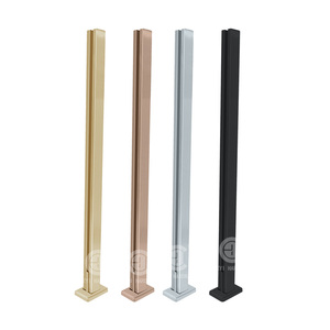 การออกแบบที่ทันสมัยระบบกระจกราวบันไดยามสแตนเลสกระจก Frameless บันไดระเบียงบันไดราวบันไดโพสต์ราวบันได - Product Image 1