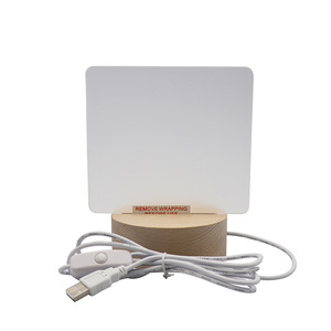 Papan pijat akrilik Led, dengan dudukan dasar kayu bulat, peredupan dapat diatur, papan pemberitahuan led dengan pena untuk kantor - Product Image 4