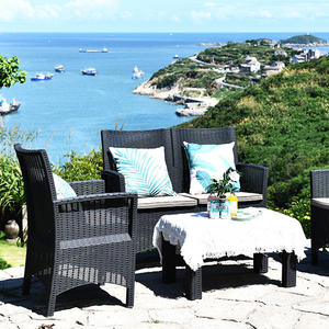 Bán buôn hiện đại ngoài trời Patio nhựa mây wicker sofa <span class=keywords><strong>Set</strong></span> đồ nội thất - Product Image 4