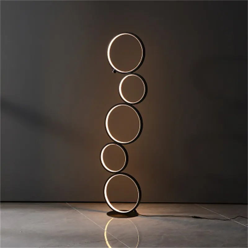 Moderne Ring Touch Schakelaar Led Floor Lights Art Interieur Thuis Nordic Vloerlamp Staande Lamp Voor Woonkamer Verlichting