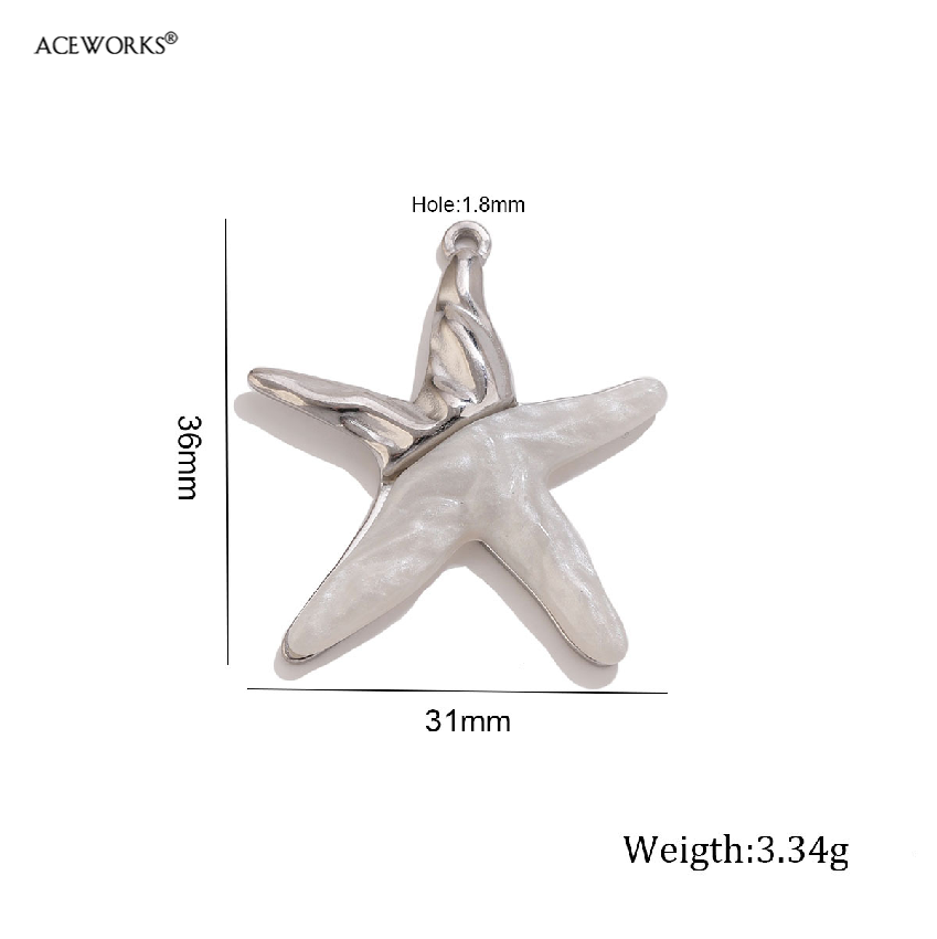 Breloque étoile de mer en argent