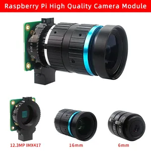 Modulo fotocamera Raspberry Pi HQ 12.3 Megapixel Sony IMX477 sensore con messa a fuoco posteriore regolabile 6mm CS / 16mm C-mount per 4B/3B + - Product Image 2