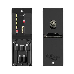 Leather Luxury Multi-function Sim Card Pin <strong>Usb</strong> Type C Adapter 28Cm Phone Date Cable Storage Box <strong>Set</strong> <strong>for</strong> <strong>Iphone</strong> - Product Image 1