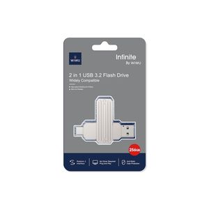 Wiwu ยูเอสบีแบบสวิตช์อินเตอร์เฟส USB Type-C ทนทาน3.2 USB โลหะผสมสังกะสีหน่วยความจำ32 64 128 256กิกะไบต์ดิสก์สำหรับแล็ปท็อปแท็บเล็ต - Product Image 6