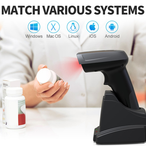GTCODESTAR-Lector de código de barras inalámbrico, escáner de mano inalámbrico Android, Qr 1D, 2D, Bluetooth con memoria de carga - Product Image 2