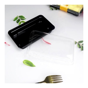 Temizle pasta kek dilim ekmek aperatif unlu gıda ambalaj dikdörtgen kare plastik kapaklı PET kutu şeffaf kutu götürmek - Product Image 1