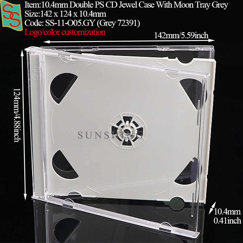 O05 : Boîtier à CD 2-CD 10,4 mm Gris
