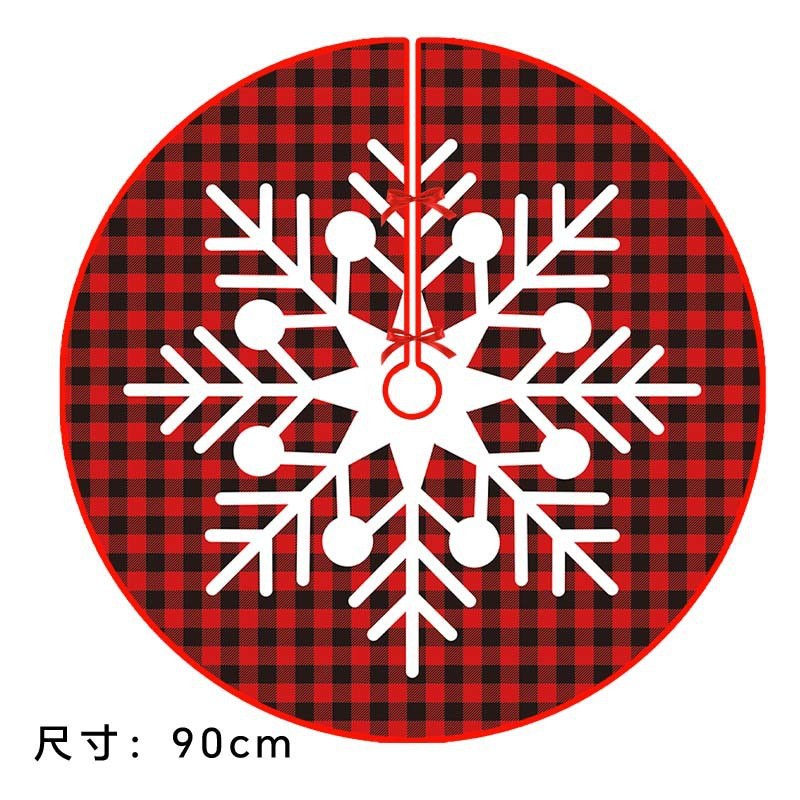 Grand flocon de neige à carreaux rouges et noirs