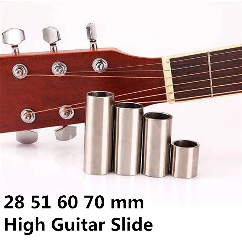 60 MM hochwertige Edelstahl-/Glas-Gitarrenschieber-Linien + 3 Gitarren-Aufnahmen (zufällige Farbe) Fingerschieber für Gitarrenschlager