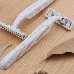The Most <strong>Popular</strong> Eco Friendly Disposable <strong>Razor</strong> Wheat Straw Biodegradable <strong>Razor</strong> Double Blade <strong>Razor</strong> Used in Hotels and Families - Product Image 2