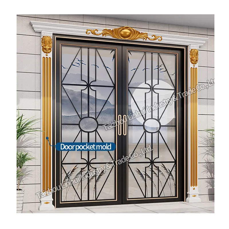 Molde de hormigón decorativo para ventana exterior, moldura de plástico para construcción