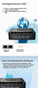 <strong>Thin</strong> <strong>Client</strong> Silent Intel 12th Gen I3 1215u I5 1235u I7 1265u 1315u DDR5 VPN Expandable WiFi 4G 2xRJ45 LAN 2HD DP Fan Mini PC - Product Image 3