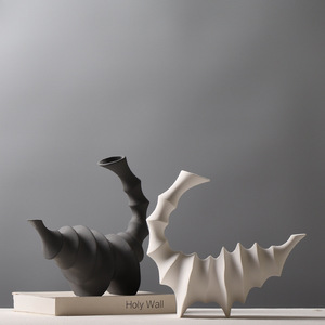 Không Thường Xuyên Bọ Cạp Hình Dạng Sáng Tạo Bình Gốm Trừu Tượng Hình Học Nghệ Thuật Thủ Công Mỹ Nghệ Đồ Trang Trí Nội Thất Mộc Mạc Sứ Hoa Bình - Product Image 4