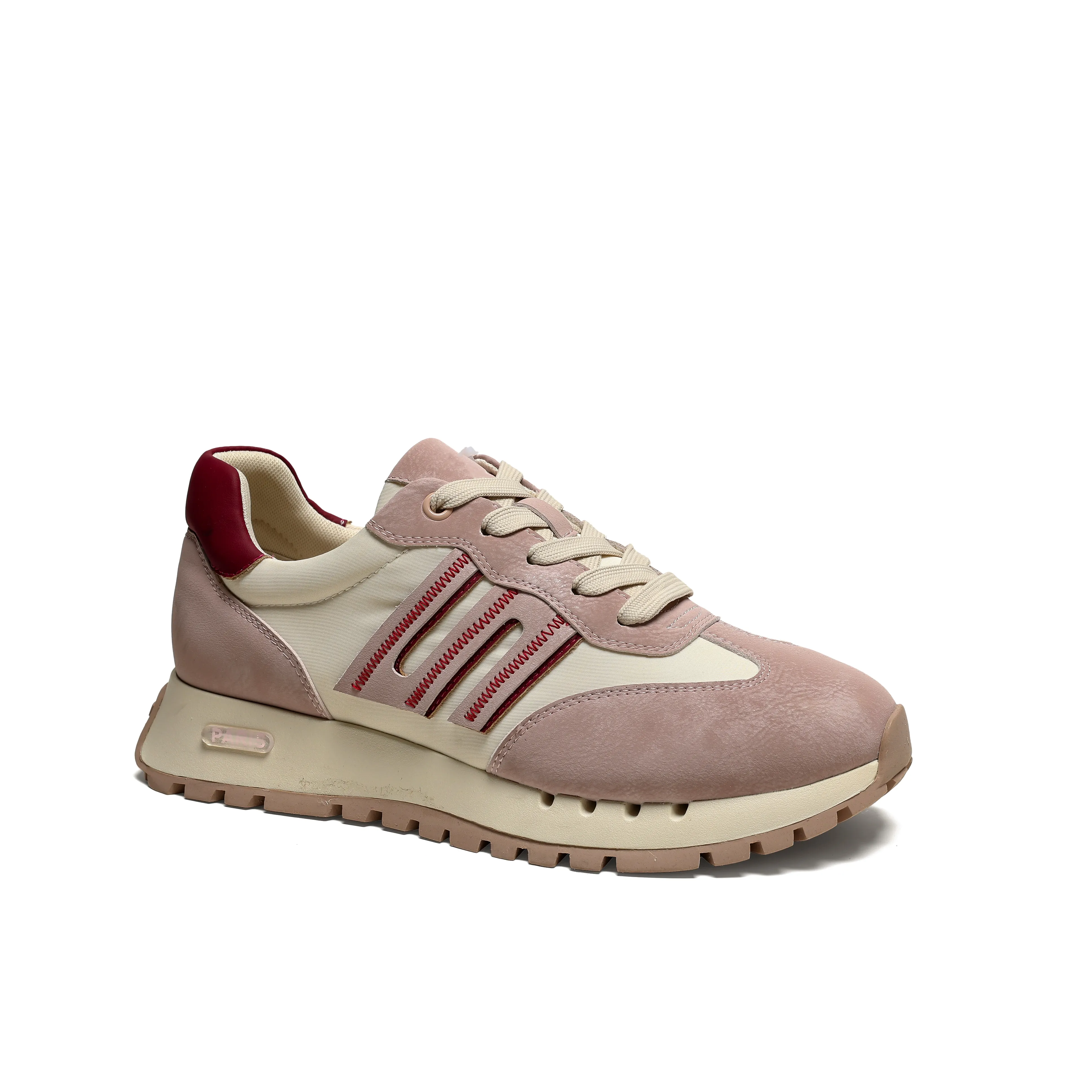 Primavera Verano Plataforma Blanco Beige Zapatos con cordones Zapatillas transpirables de alta calidad Zapatos casuales de cuero Mujer