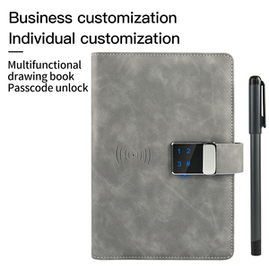 Smart Notebook con codice Password blocco Power Bank ricarica Wireless in pelle Notebook con smart pen - Product Image 3