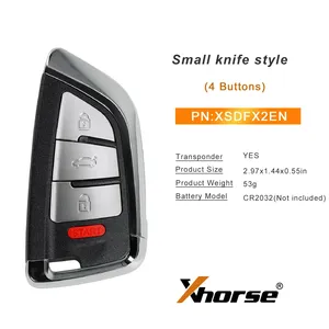 Xhorse กุญแจ XSDFX2EN อัจฉริยะอเนกประสงค์มีดขนาดเล็กแบบมี4ปุ่ม XS กุญแจรีโมทรถยนต์สำหรับ VDI MINI Key TOOL รุ่นภาษาอังกฤษ - Product Image 2