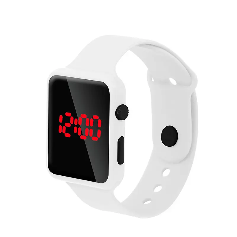 שעון אלקטרוני חכם דיגיטלי LED עם 12 צבעים תוססים שעון יד זוהר לבנים בנות מתנות