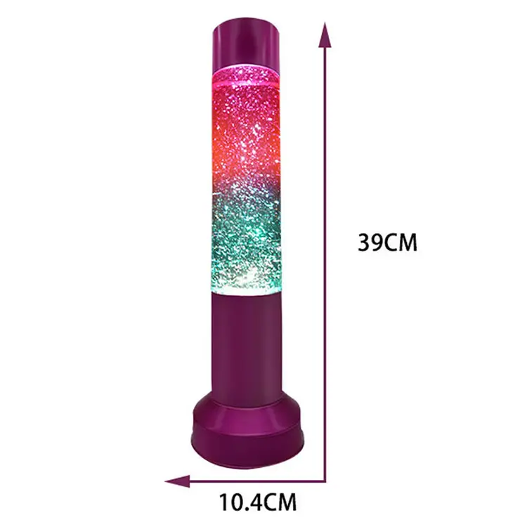 Home Hotel Landschafts dekoration Bewegungs sensor Transparente Flüssigkeit LED Flash Lava Lampe