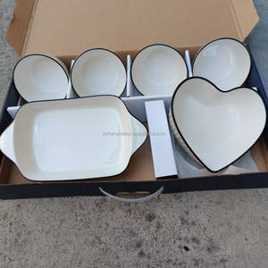 High Quality Unbreakable <strong>Ceramic</strong> Porcelain Tableware Rice Deep Bowl Cutlery Set Baking Tray <strong>Ceramic</strong> Tableware Set for Party Gift - Product Image 4