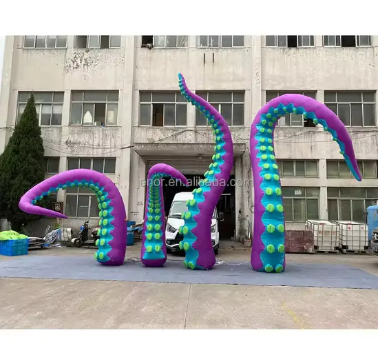 Xây dựng nghệ thuật Inflatable bạch tuộc với dài xúc tu Inflatable bóng cho cửa sổ trang trí