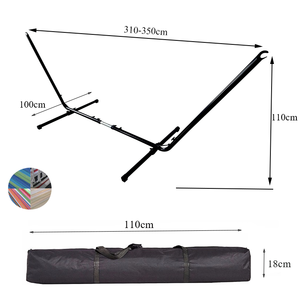 Giá Treo Võng Di Động Phổ Biến Bằng Sắt Màu Đen Dùng Ngoài Trời Trang Trí Nhà Cửa Bằng Kim Loại Logo Theo Yêu Cầu Ngoài Trời - Product Image 1