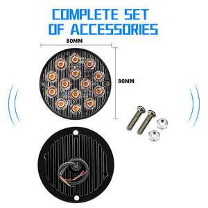 3 Inch 14 LED Round Tail <strong>Light</strong> Side Marker Turn Signal Brake Stop Strobe Flashing Warning <strong>Light</strong> Lamp for Truck Trailer Tractor - Product Image 3