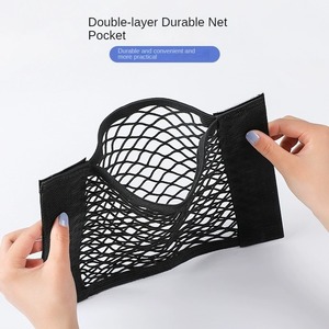 Cep kafes oto çantası gövde depolama elastik ip araba gövde kargo örgü Net saklama çantası - Product Image 5