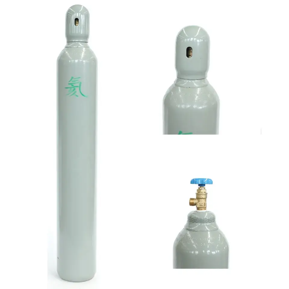 Precio de gas de hidrógeno industrial 10l/20l/47l/50l Pequeño cilindro de oxígeno médico portátil con válvula