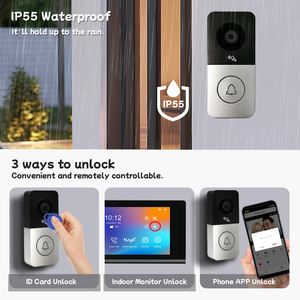 2025 último intercomunicador de vídeo Tuya timbre inteligente Cámara impermeable visión nocturna intercomunicador para seguridad del hogar - Product Image 3