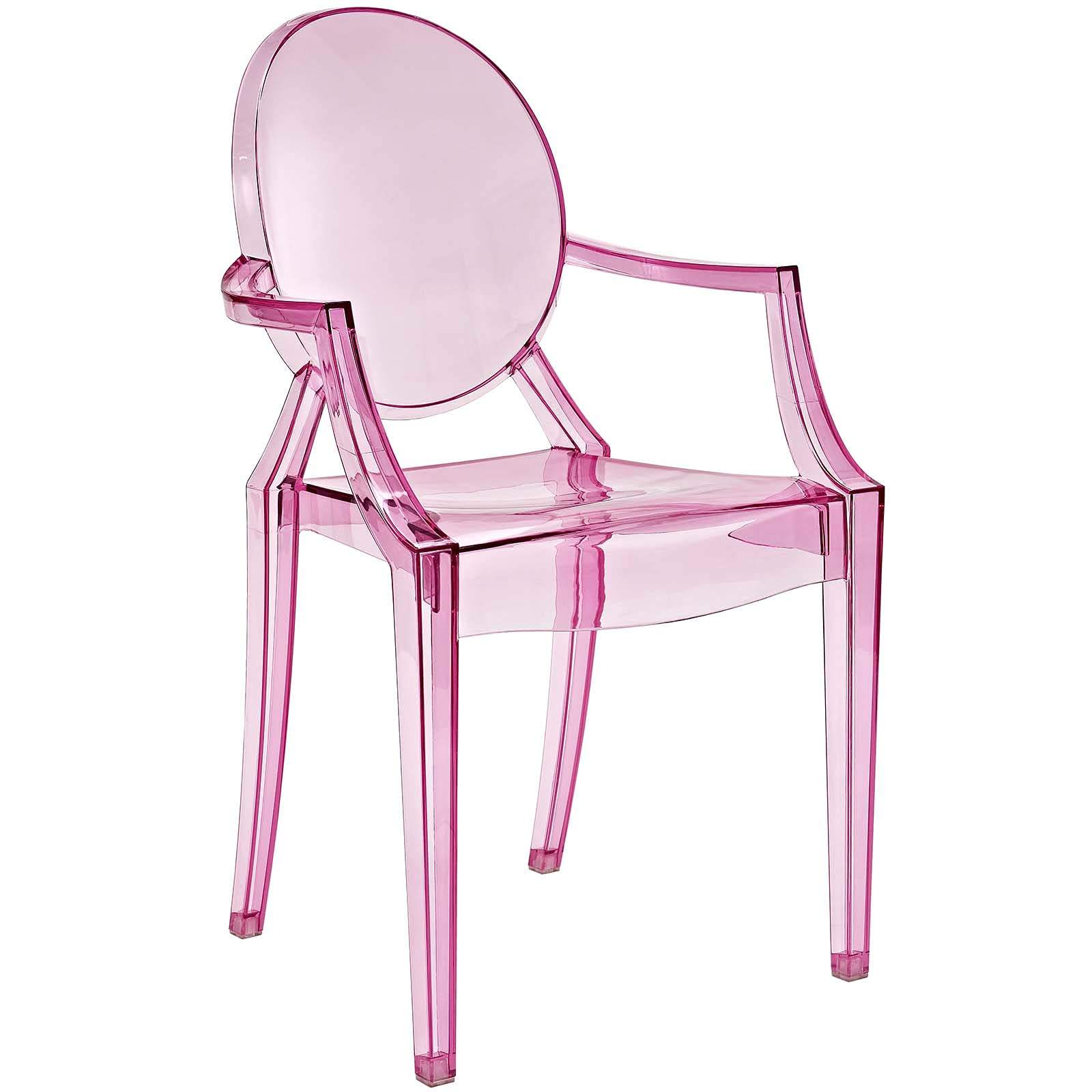 Fauteuil de salle à manger rose un