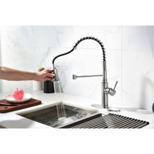 High Quality Single Handle Kitchen Faucet American Ready Stock <strong>Cheap</strong> <strong>Mixer</strong> Taps Sink High Spring Free Pull Drop Shipping - Product Image 5