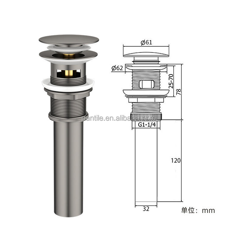 SS304 gris plomo, tapa abatible grande con sistema de apertura a presión, orificios.