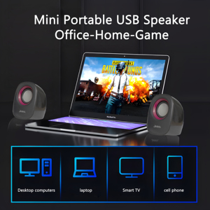 USB 2,0 Mini Multimidian 3W Woofer pasivo ABS plástico USB altavoz para PC Notebook computadora de escritorio 3,5mm Fuente de alimentación de CC - Product Image 6