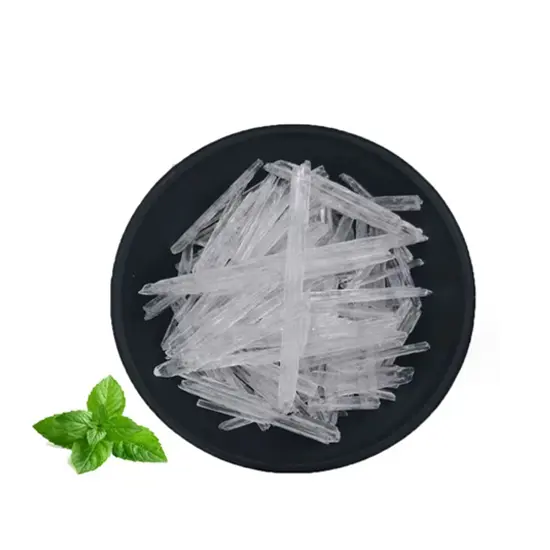 Agente refrescante de alta calidad, cristales de mentol de menta, mentol natural CAS 89-78-1