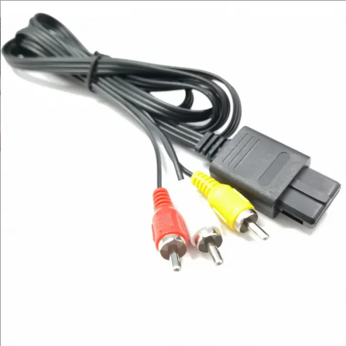 Cavi AV Audio Video per SNES/N64 Console per videogiochi cavo 6ft cavo RCA TV cavo AV linea di derivazione per cavo AV Nintendo 64/GameCube