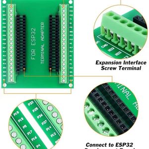 ESP-WROOM-32 scheda di sviluppo del microcontrollore ESP32 espansione Breakout scheda GPIO 1 in 2 per la versione stretta a 38pin