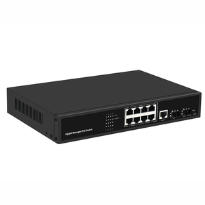 Sunsunt 8 10/100/1000M 802.3AF/AT POE 48V ile 2 port SFP DHCP SNMP yönetilen PoE anahtarı - Product Image 4