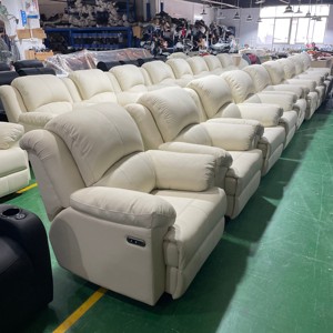 Moderner bequemer elektrischer Liege sofas tuhl aus echtem Leder Multifunktion ale Heimkino-Theater möbel - Product Image 4