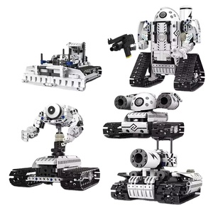 Dual Control Fernbedienung Variable Programmierung Baustein Simuliertes Roboters pielzeug Licht Kunststoff RC Car 495pcs 2.4G 5 in 1