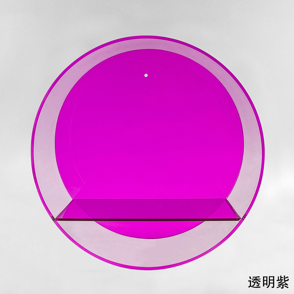 Boîte de présentation ronde-violet transparent 370-252510cm