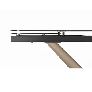 Nhà Máy Bán Hàng Trực Tiếp Thép Carbon Bệ Trắng Gốm Hàng Đầu Có Thể Thu Vào Hình Chữ Nhật Bàn Ăn - Product Image 4