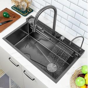 FSH 2025 OEM现代多功能Lavaplato Evier洗碗机水槽智能水龙头盆洗碗机不锈钢厨房水槽