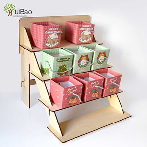 Wooden Portable Retail <strong>Table</strong> <strong>Display</strong> Stand Countertop 4 <strong>Step</strong> Riser Craft Shows Multifunctional Wooden Stand <strong>Display</strong> - Product Image 1