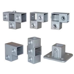 Hot Selling Five-<strong>Way</strong> Plane <strong>Square</strong> Tube Frame Sliver Color Manufacturing Round Head Code Casting Key Clamp <strong>square</strong> Fitting - Product Image 3