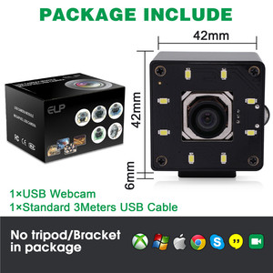 ELP OV5640 mini fotocamera USB con messa a fuoco automatica da 5mp per Raspberry Pi, Webcam Video USB per visione notturna USB2.0 - Product Image 6