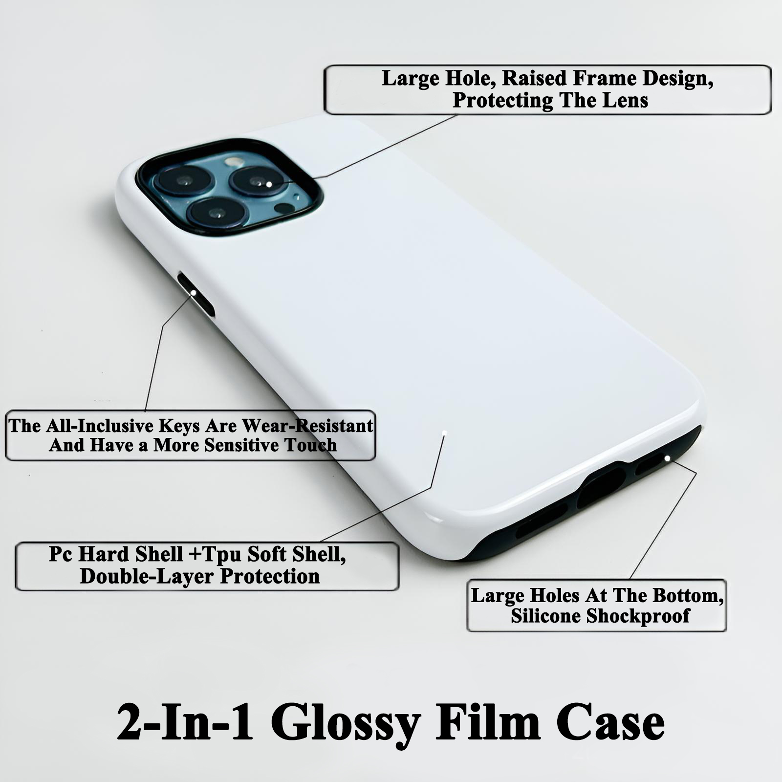 Funda 2 en 1 con película brillante