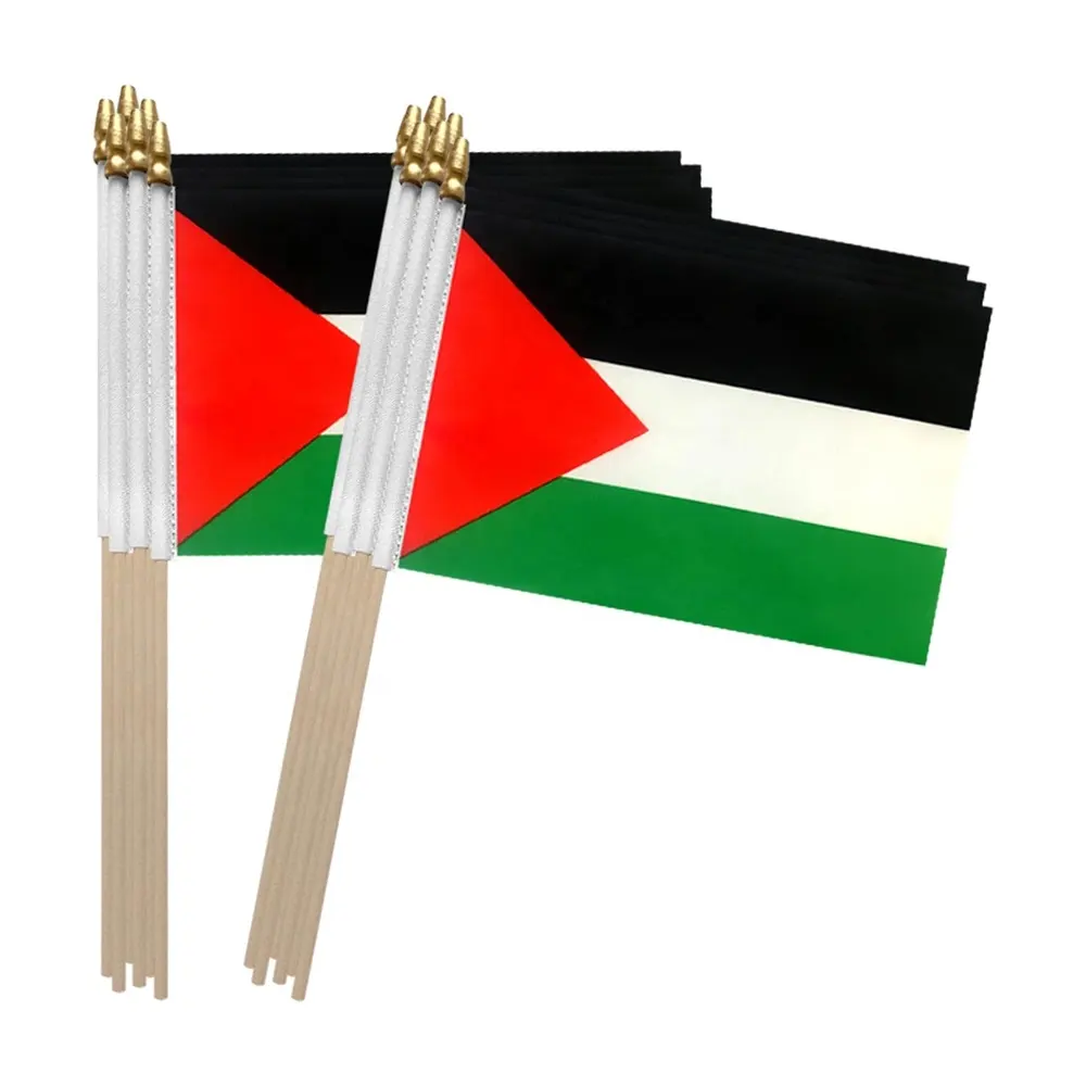 Neuankömmlinge Beliebte kleine Mini Palästina Flagge Hand winken palä stine nsische National flaggen