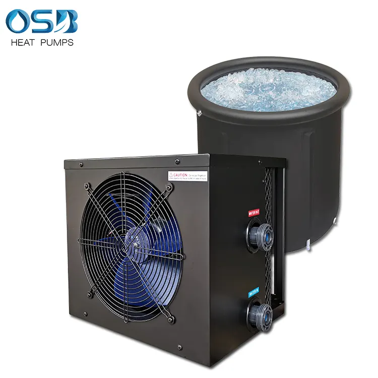 เครื่องทำน้ำแข็งในสระ1.5 1/2 HP แบบหมุนเวียนไร้สายเครื่องทำน้ำเย็น1HP กลางแจ้งอุปกรณ์แช่เย็น