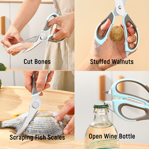 Mới Được Thiết Kế Đa-Mục Đích Kéo Nhà Bếp Thép Không Gỉ Lưỡi Bìa Cho Thực Phẩm Rau Thịt Gia Cầm Kéo Cắt - Product Image 2